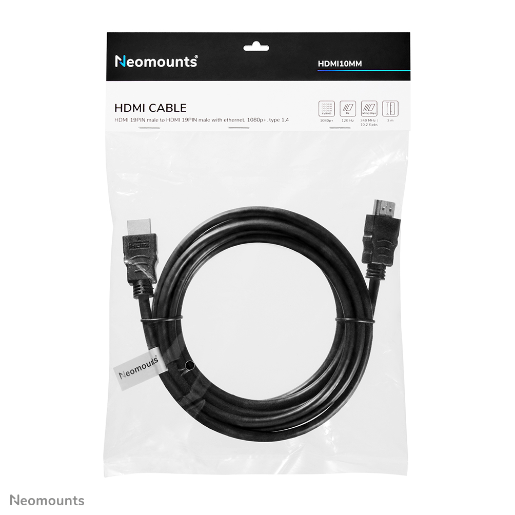 Neomounts HDMI10MM HDMI Kabel - 3 Meter
